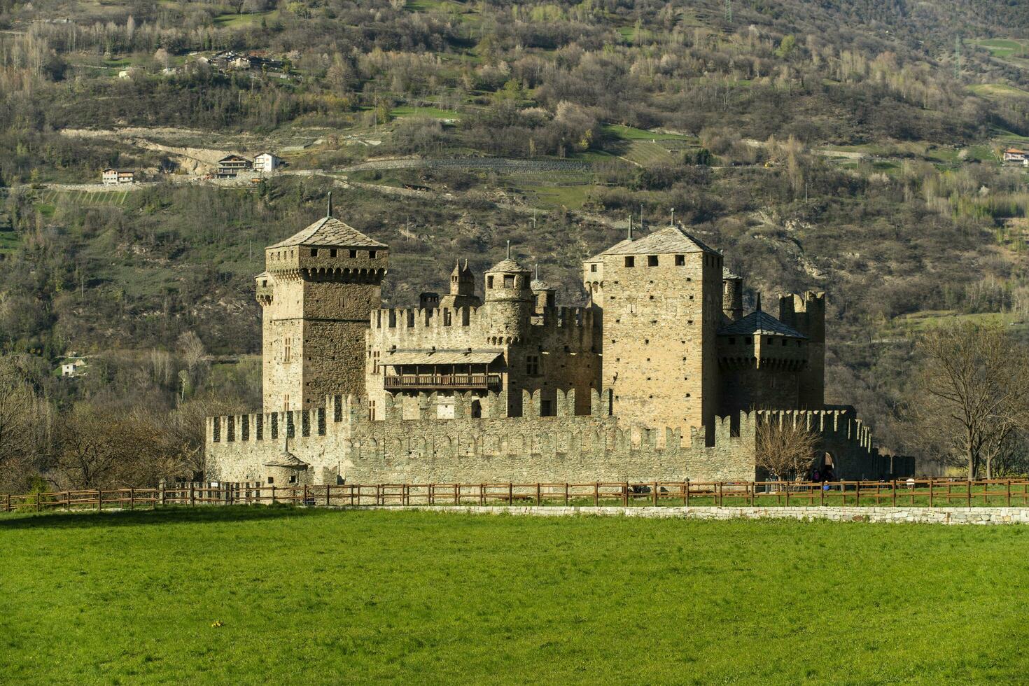 Fenis Schloss aosta Senke Italien foto