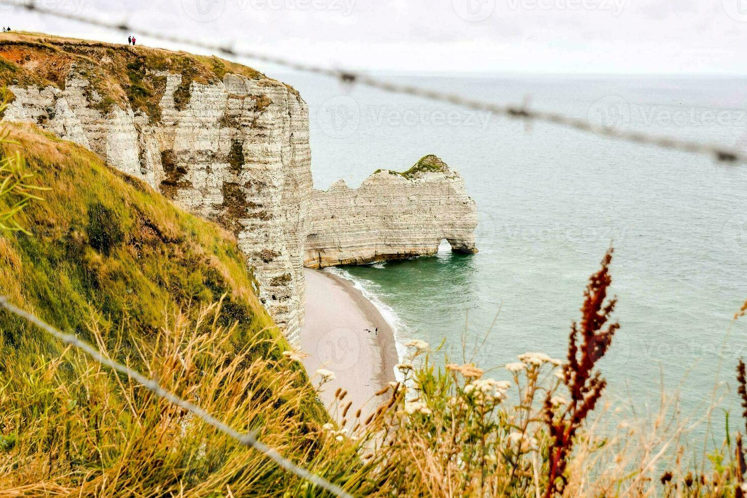 das Klippen von etretat, Normandie, Frankreich foto