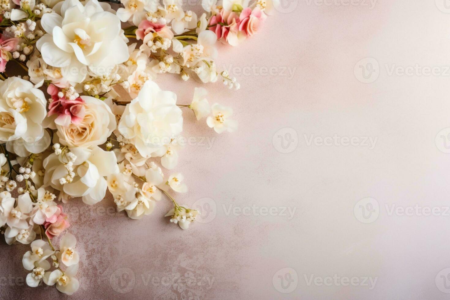 ai generiert elegant Blume Hintergrund mit Kopieren Raum foto