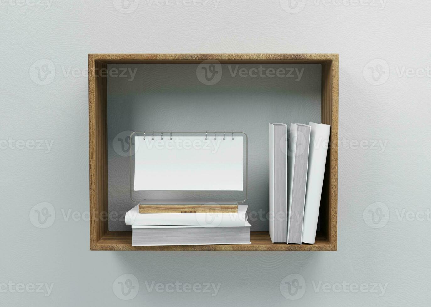 Schreibtisch Kalender mit Weiß Papier geeignet zum Kalender Design Präsentation foto