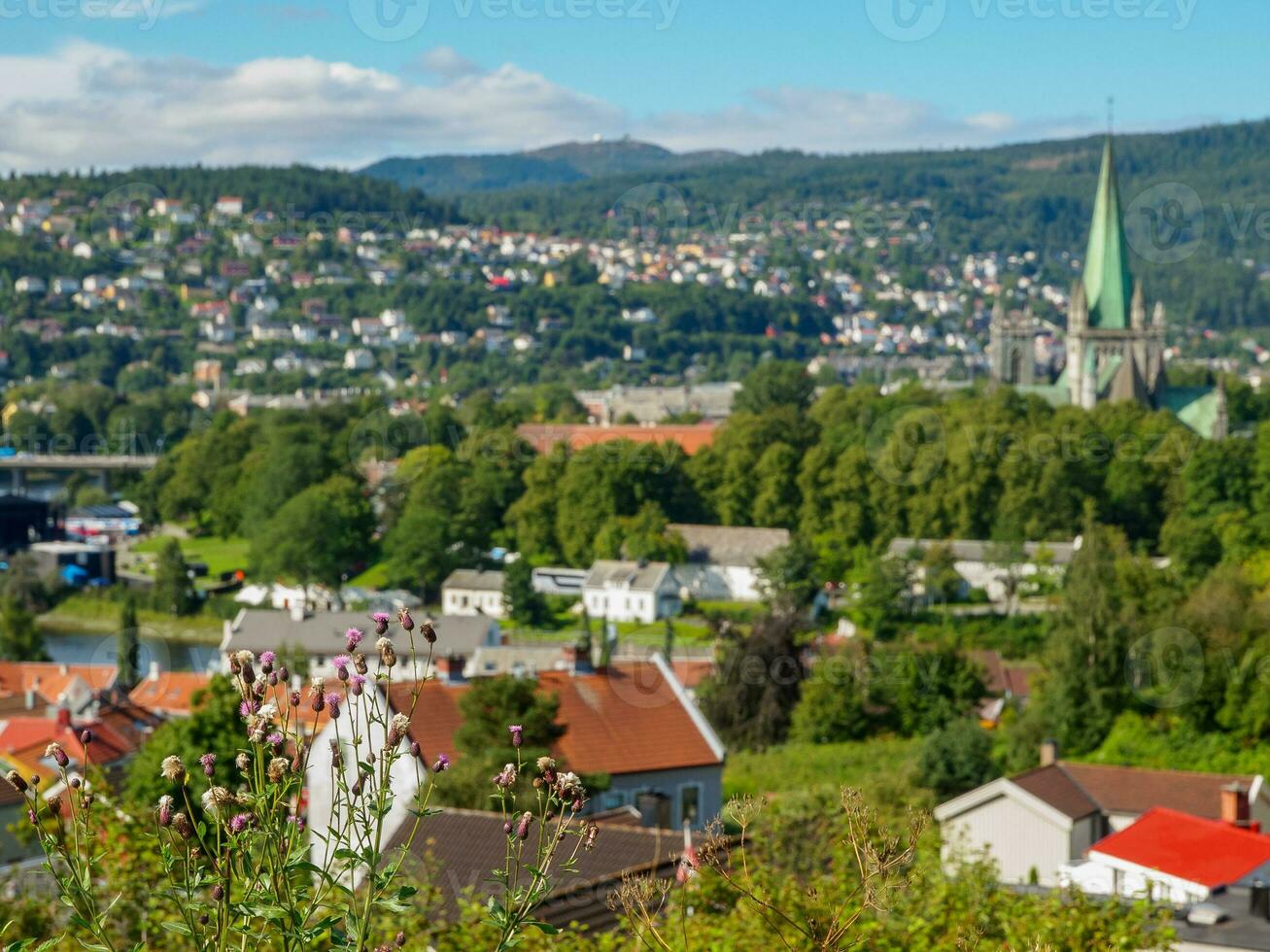 Stadt Trondheim in Norwegen foto