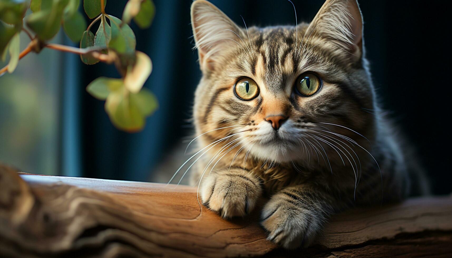 süß Kätzchen starren, flauschige Fell, spielerisch Neugier, reinrassig Katze generiert durch ai foto