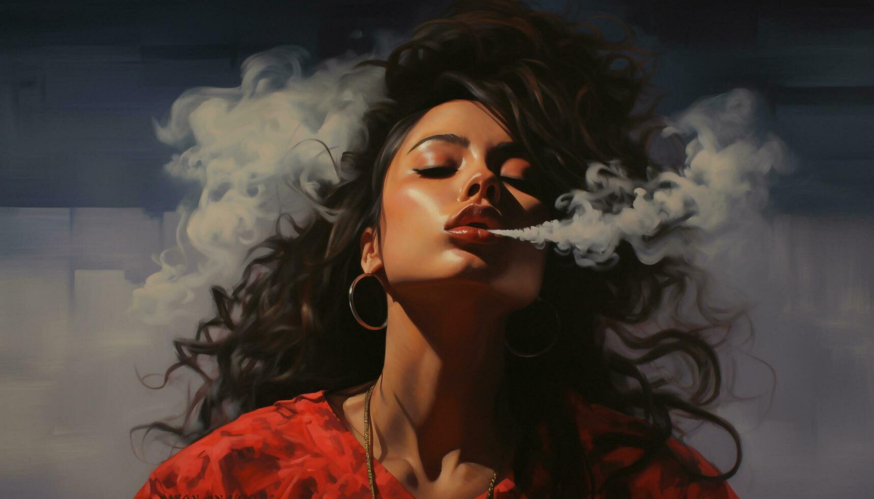 Gemälde Rauch abstrakt foto