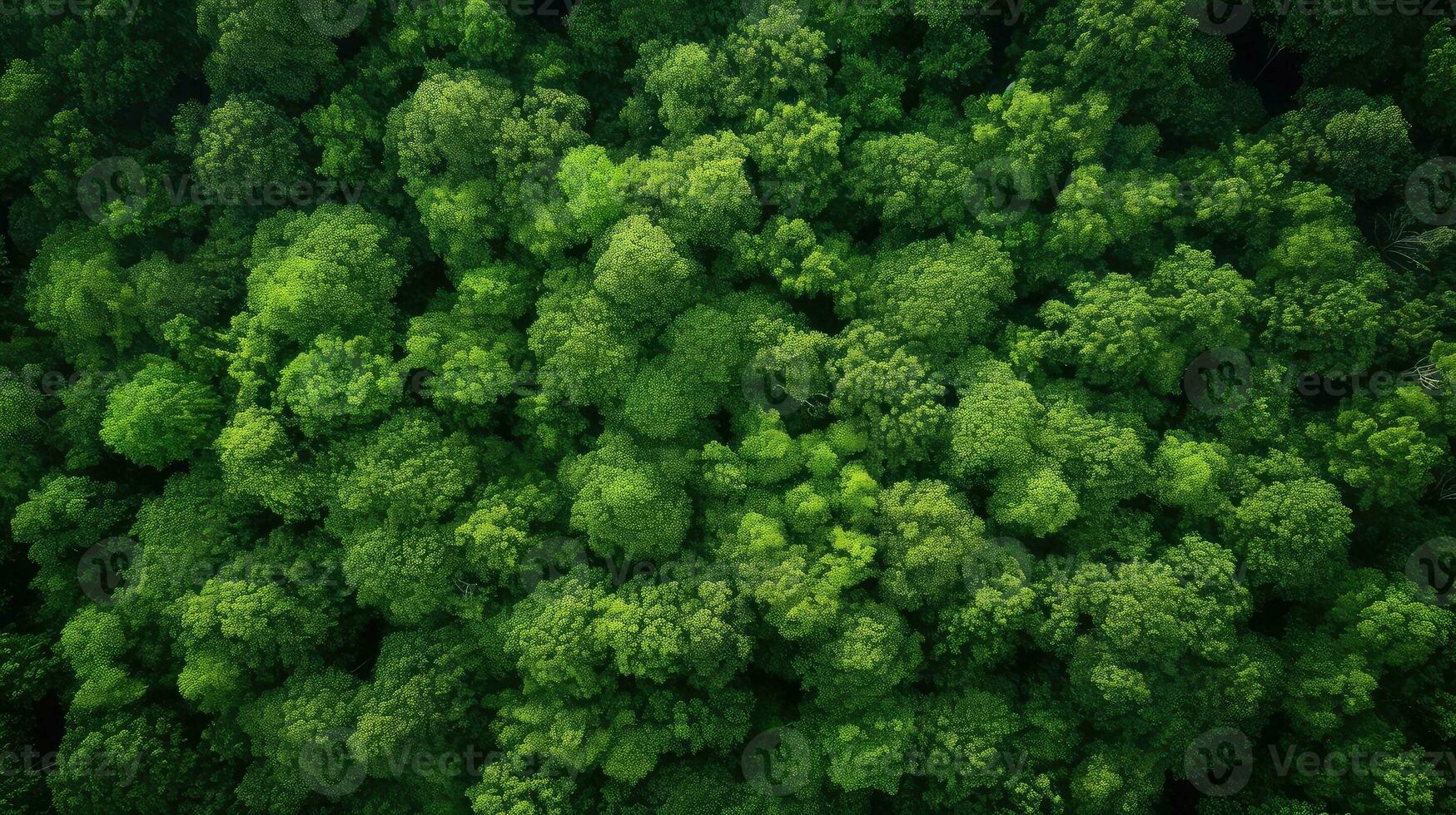 über Overhead Baum Rand oben Aussicht ai generiert foto