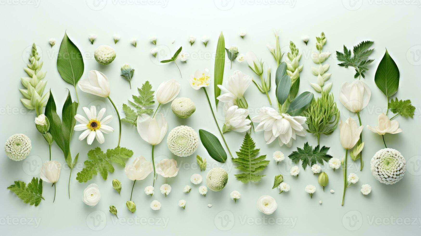 Gesundheit Design Frühling Flatlay oben Aussicht ai generiert foto