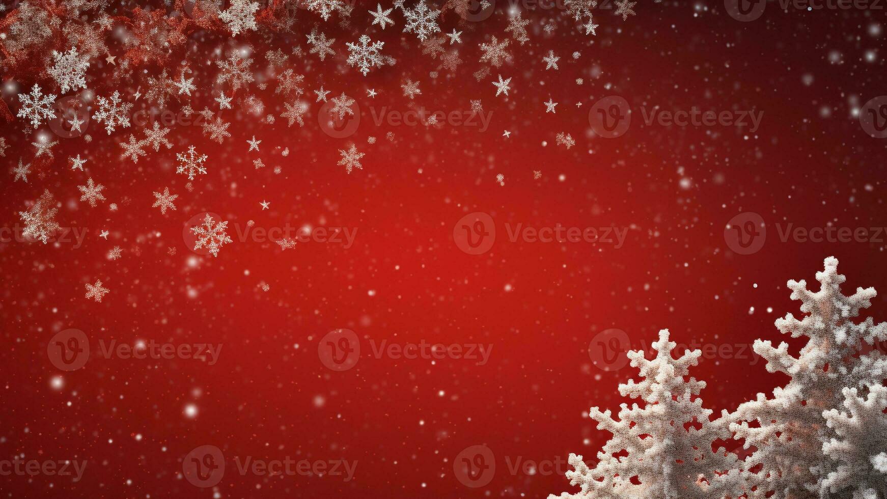 froh Weihnachten rot Hintergrund mit reichlich Kopieren Raum, ai generativ foto