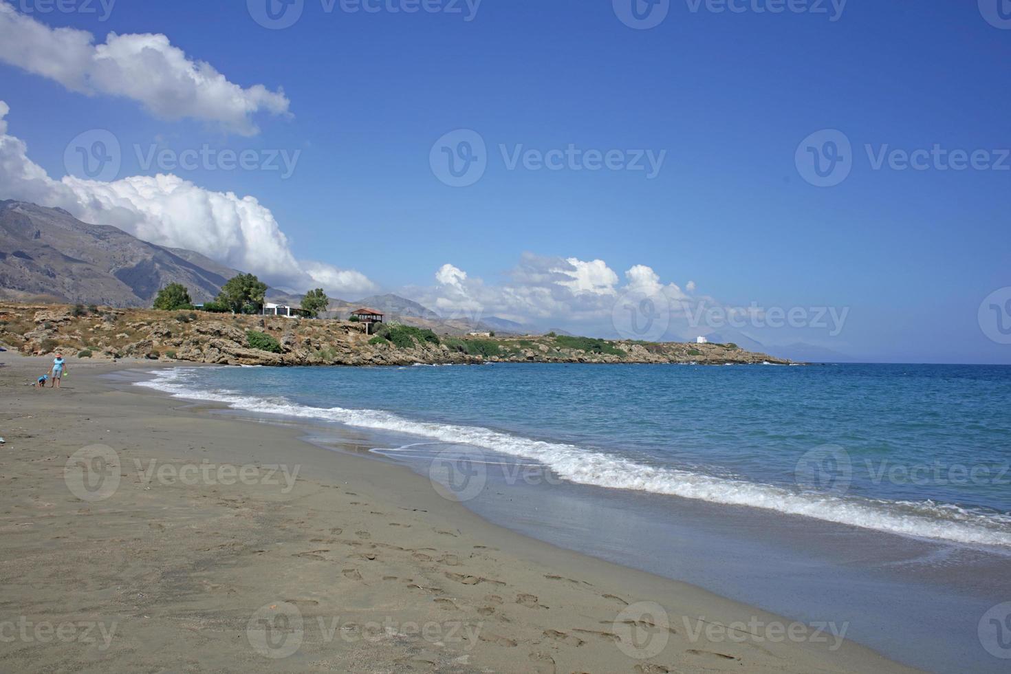 Frangokastello Strand Creta Island Covid-19 Saison Hintergrunddrucke foto