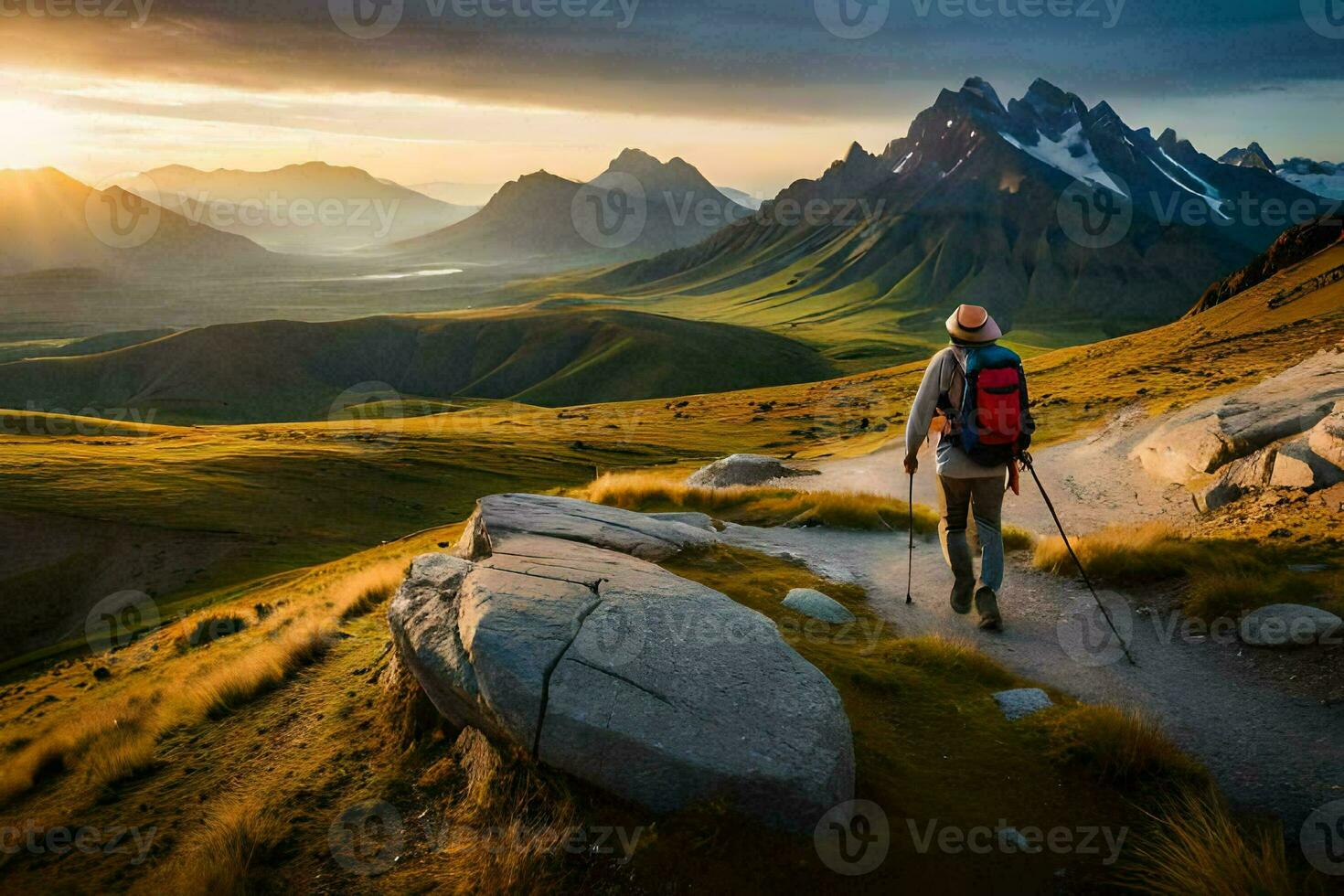 das Beste setzt zu Wanderung im Island. KI-generiert foto