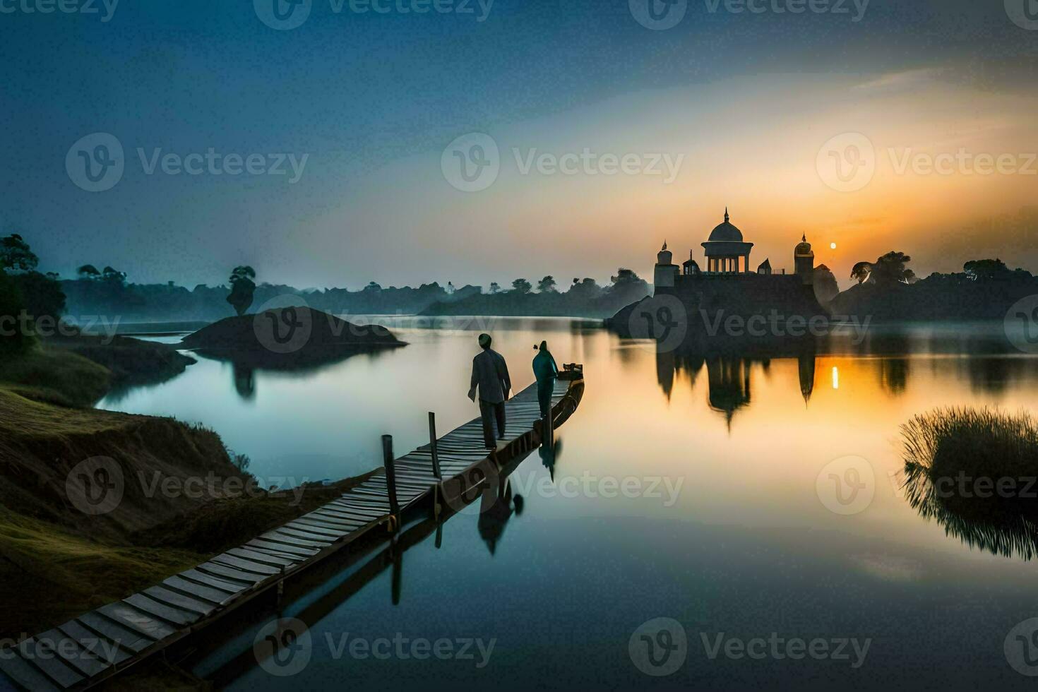 das Brücke von Liebe, Indien. KI-generiert foto