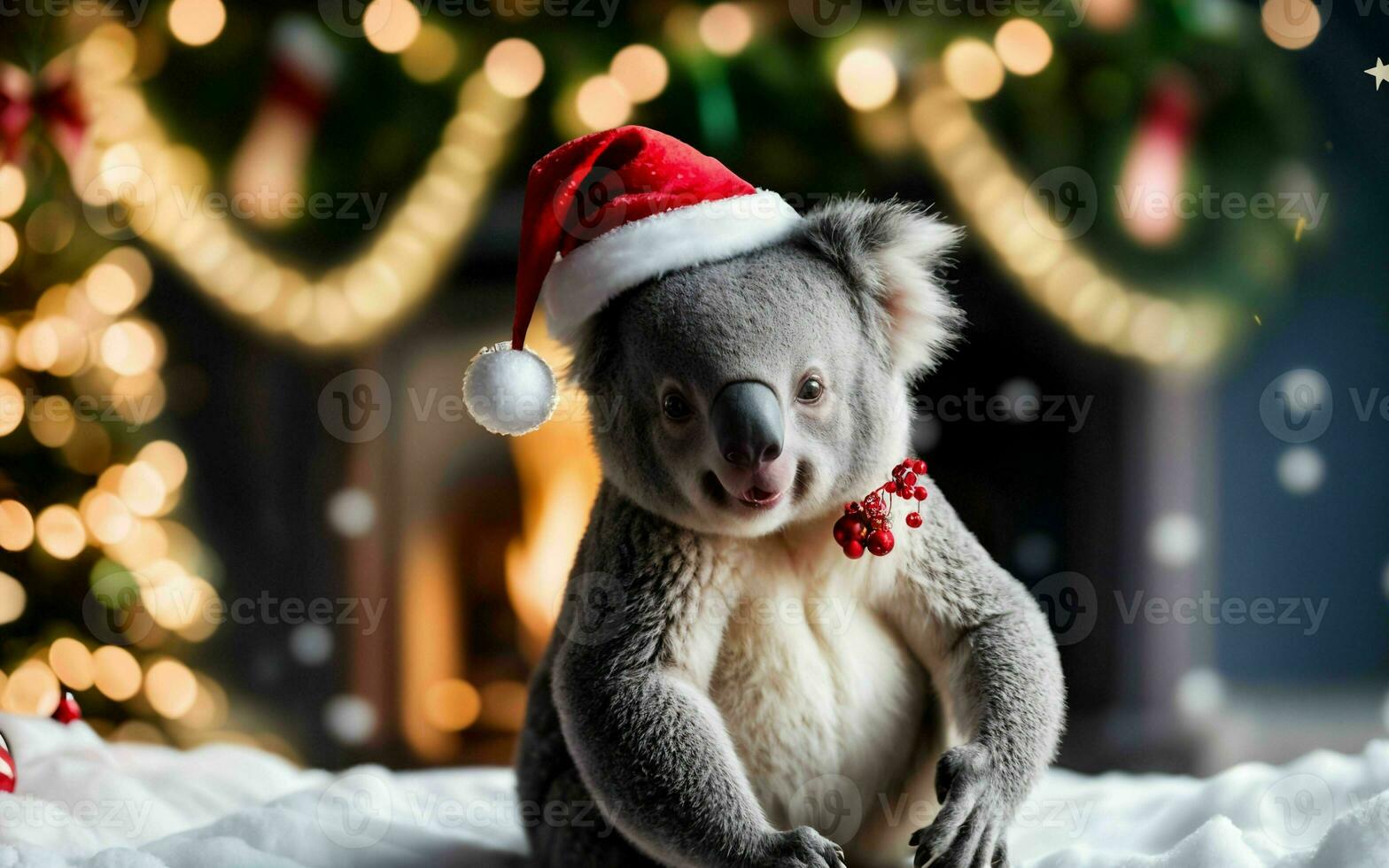 Koalas Weihnachten Feier festlich Geist im das wild ai generiert foto