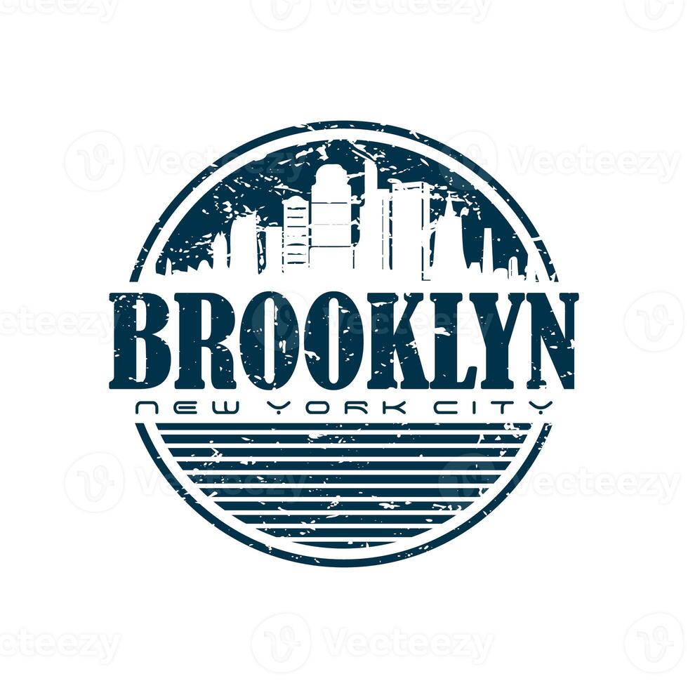 Brooklyn, Neu York Typografie T-Shirt Design, College-Stil Brooklyn Kleidung drucken. Illustration im Vektor Format, USA Typografie t Hemd Design. foto