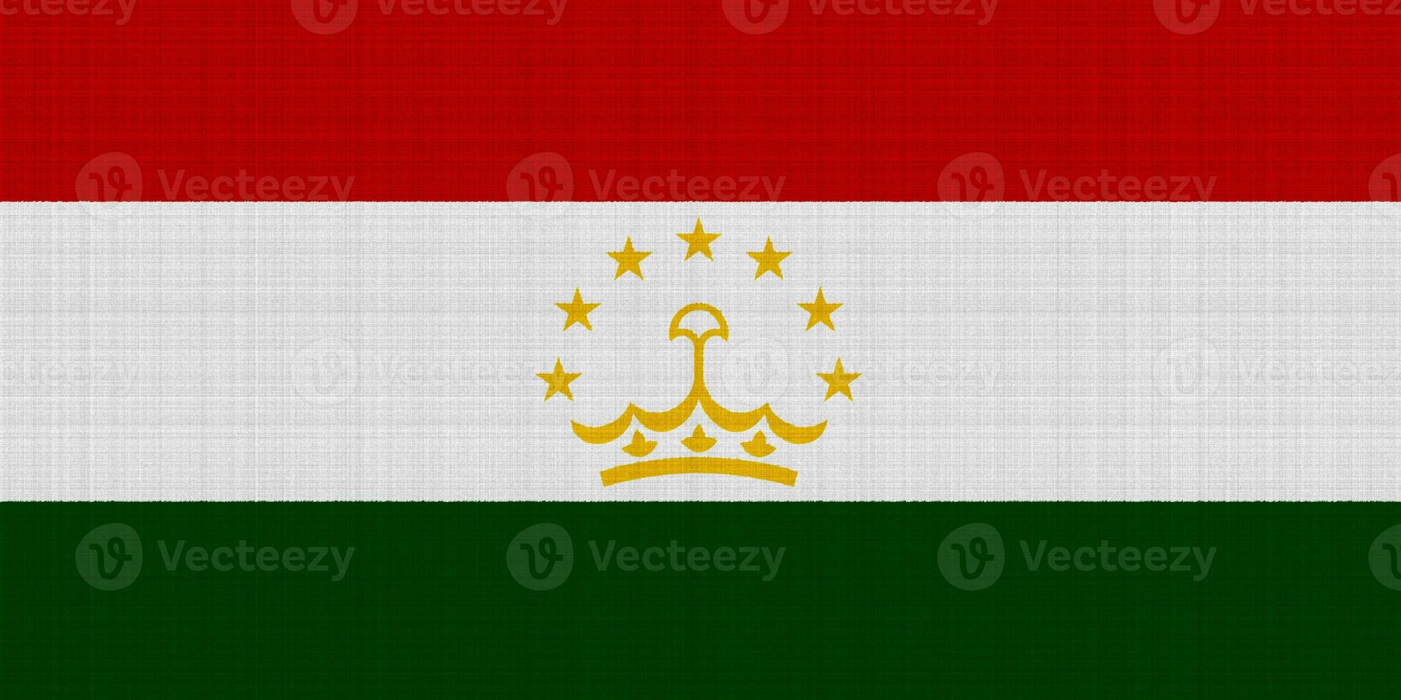 Flagge von Republik von Tadschikistan auf ein texturiert Hintergrund. Konzept Collage. foto