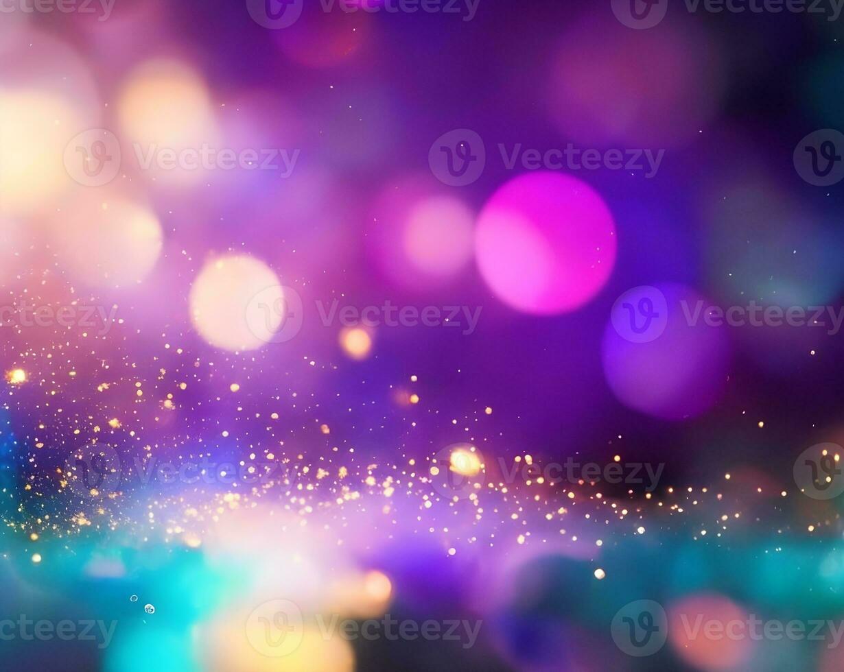 Neon- Bokeh Hintergründe, ai generativ foto