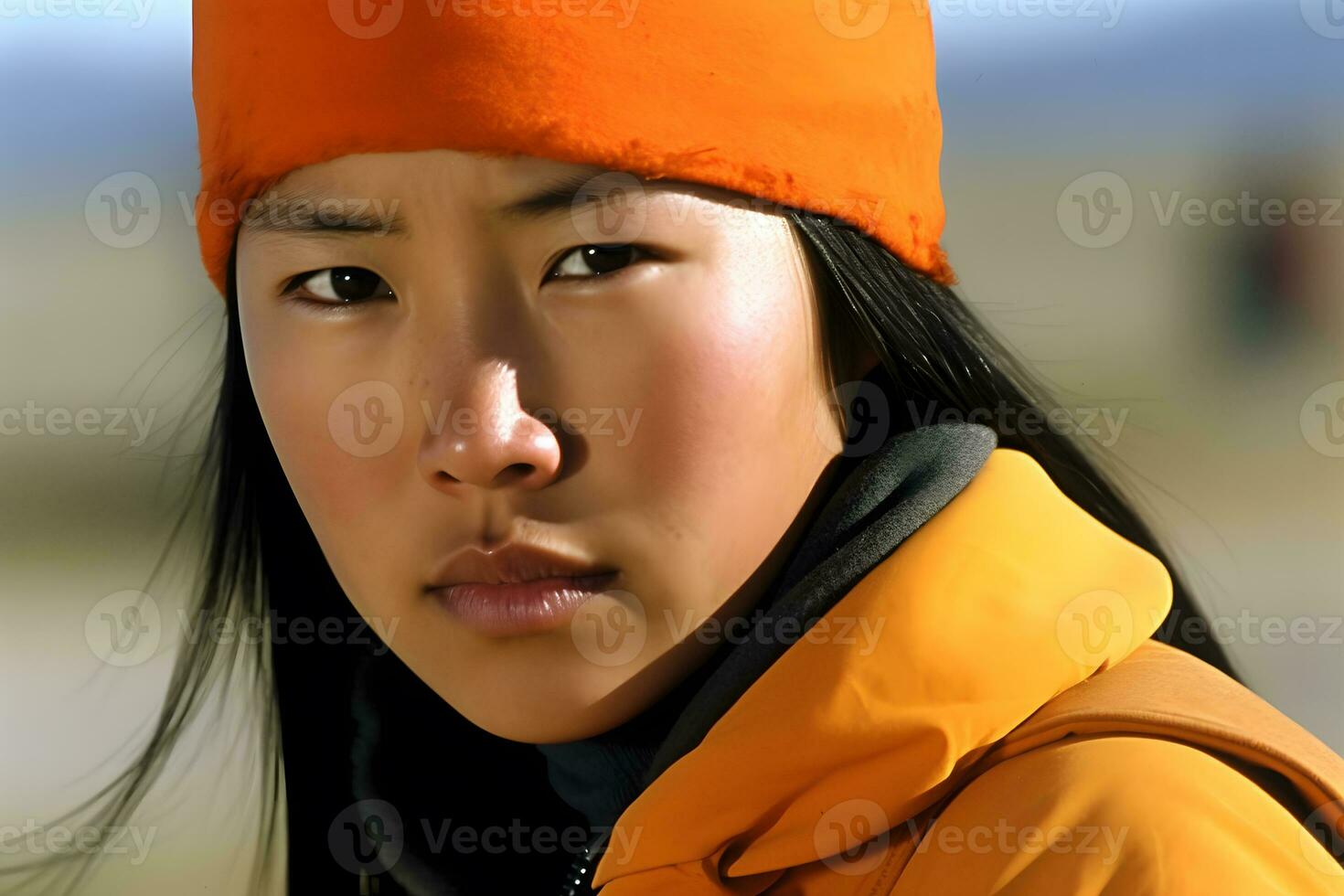 Porträt von ein schön jung Stammes- Frau. neural Netzwerk ai generiert foto