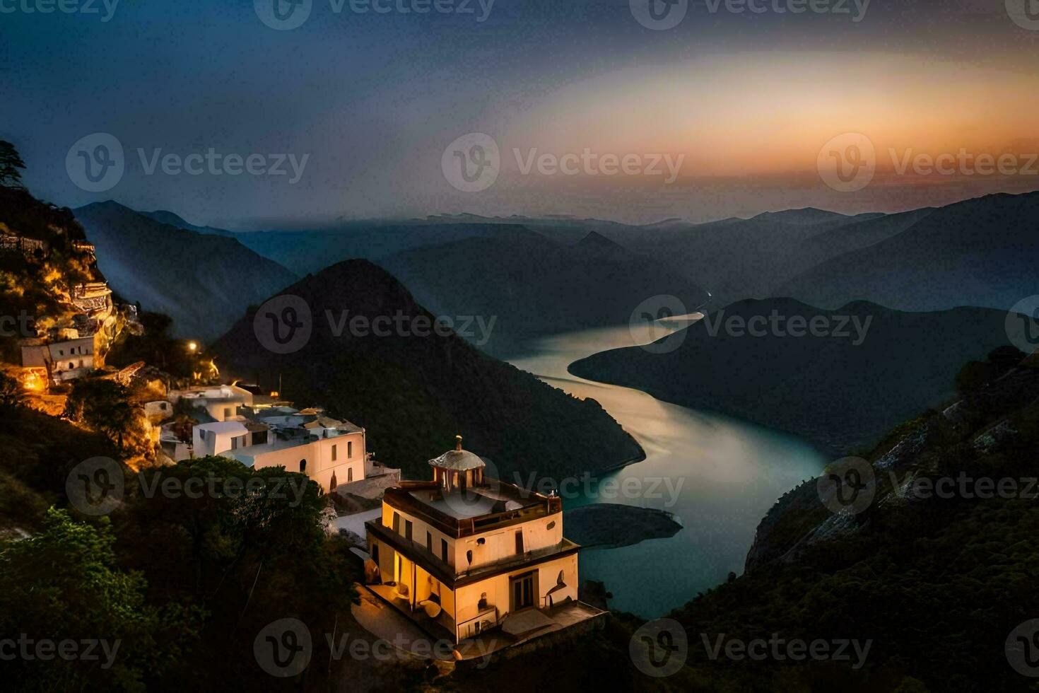 das Dorf von karjat im Indien. KI-generiert foto