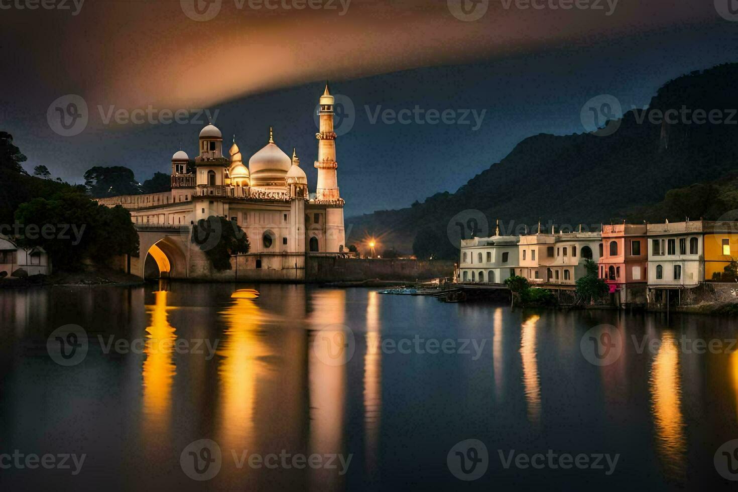 das schön Moschee im Udaipur, Indien. KI-generiert foto