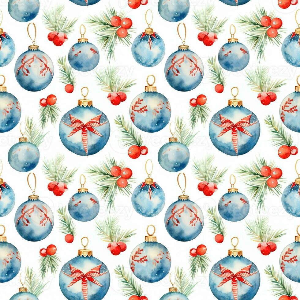 Aquarell Weihnachten nahtlos Muster. perfekt wie Digital Papier, Verpackung Papier, Stoff, Hintergrund, Scrapbooking foto