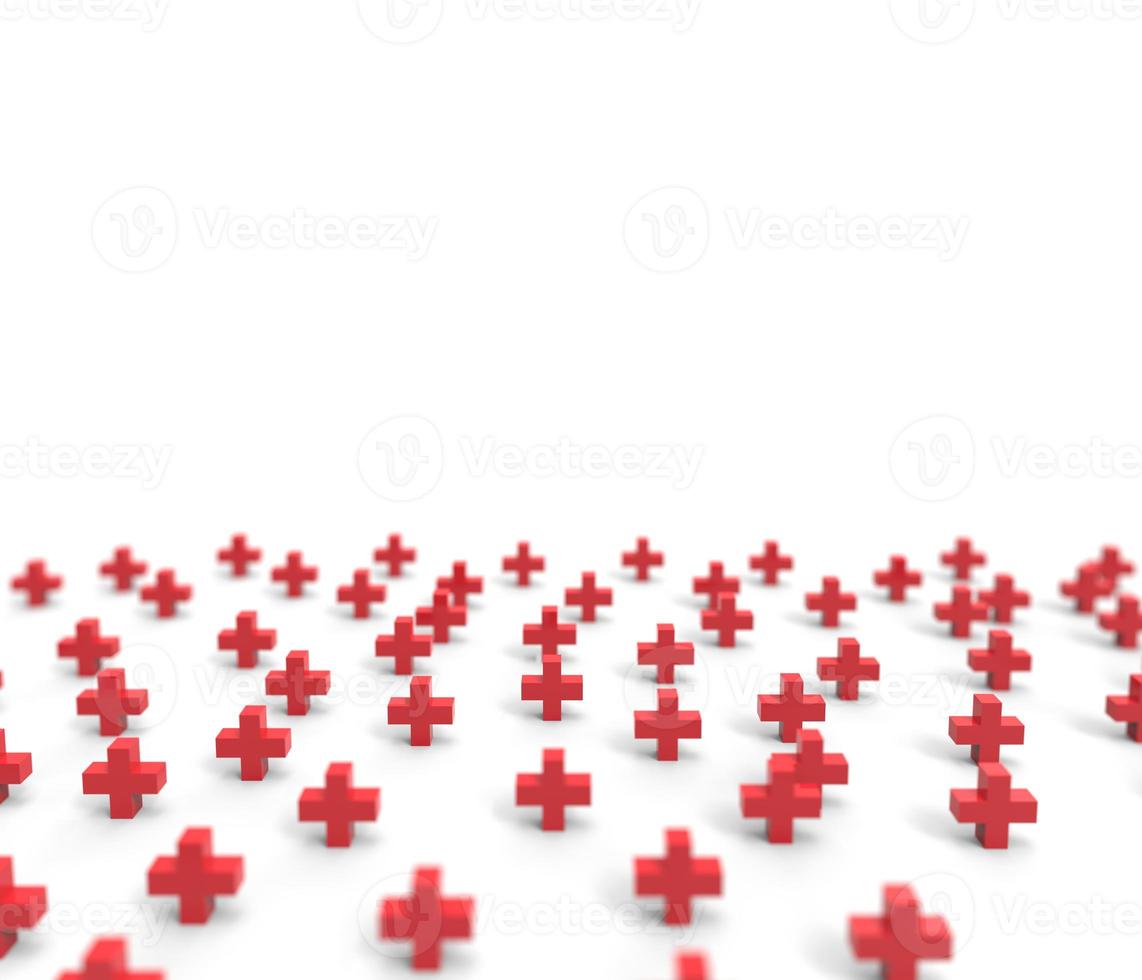 Gruppe des roten Kreuzes Symbolhintergrund. foto