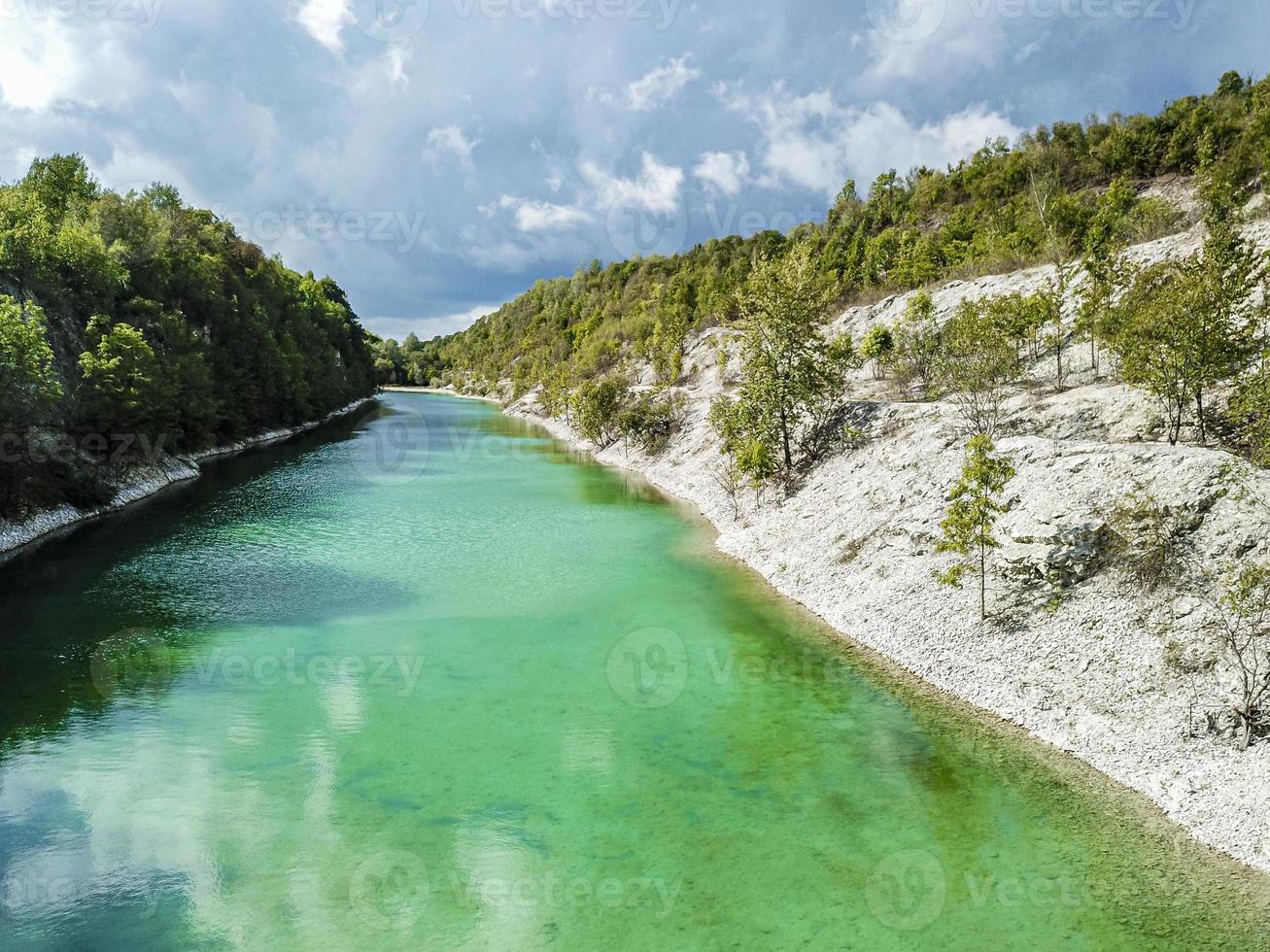 schöne canyon lengerich tecklenburger land deutschland türkises wasser. foto