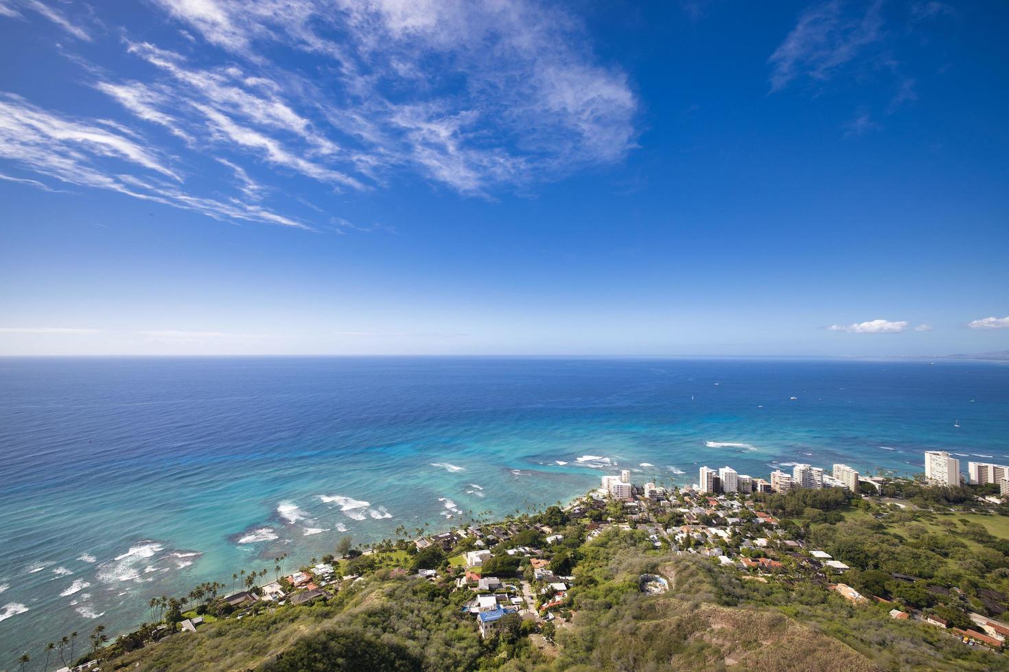 die aussicht vom diamantkopf hawaii foto