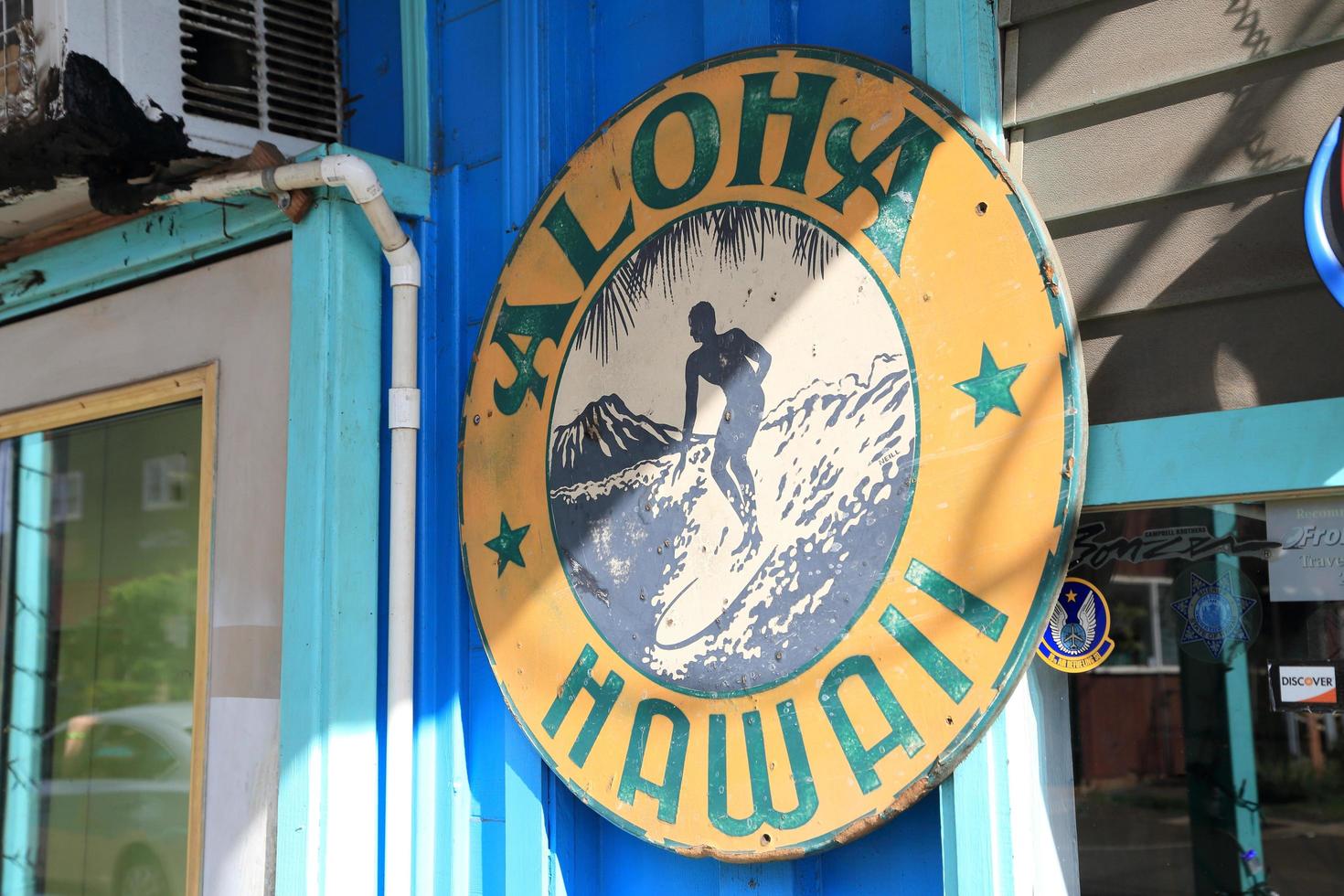 Schnappen Sie sich die Altstadt von Haleiwa, Hawaii foto