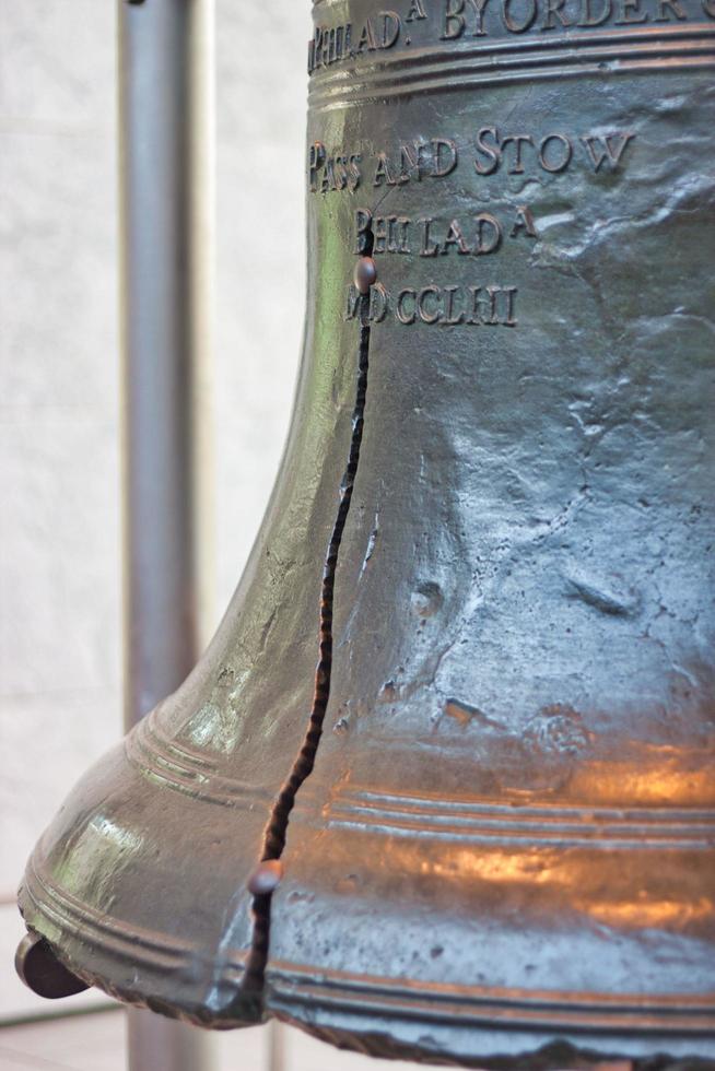 Freiheitsglocke in der Unabhängigkeitshalle in Philadelphia, USA foto