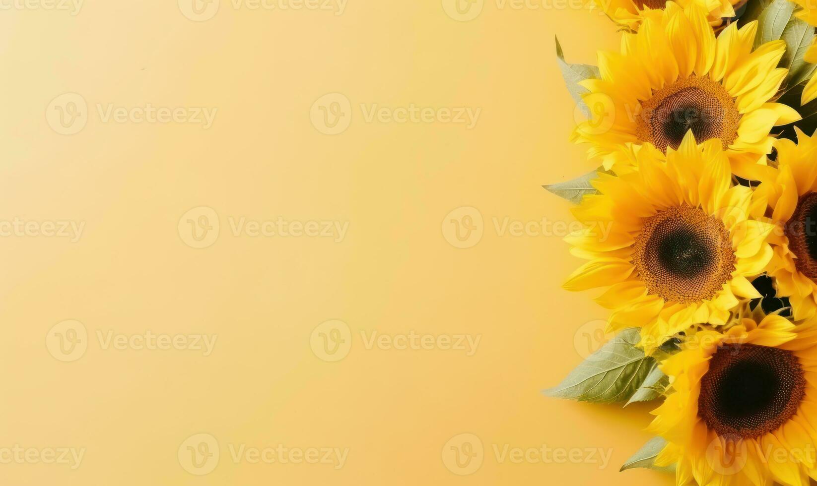 Sonnenblumen ausströmend Vitalität und Freude. ai generativ foto