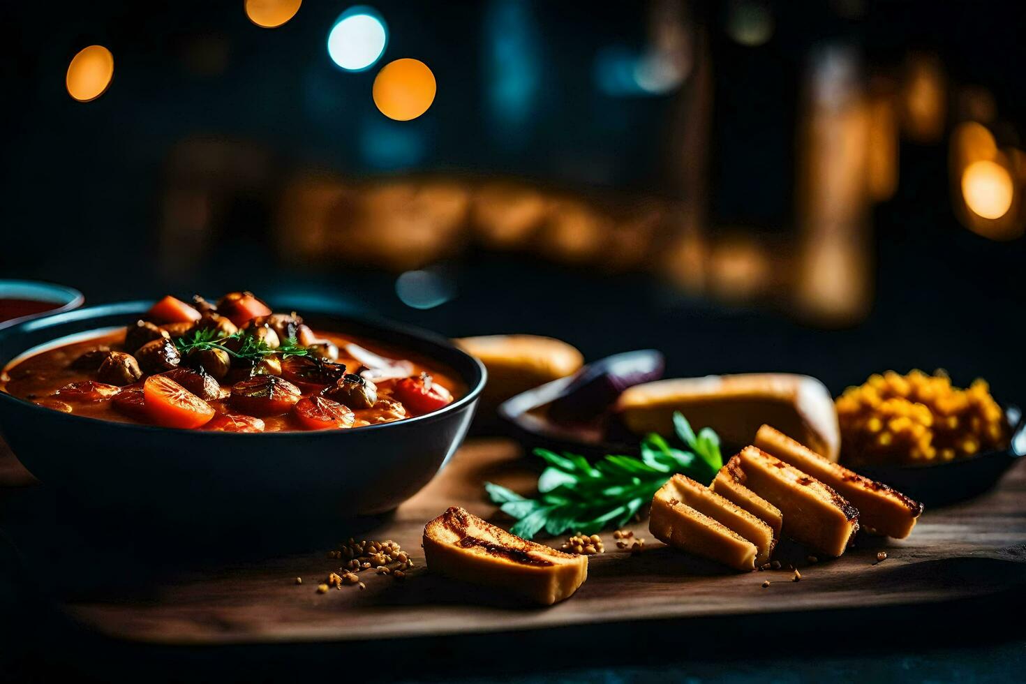 Chili con Carne im ein Schüssel. KI-generiert foto