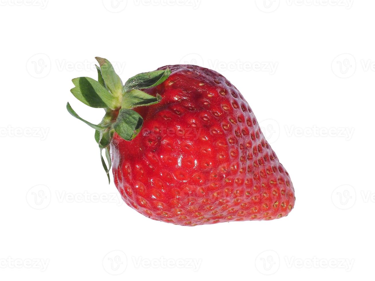 Erdbeere isoliert auf weiß foto
