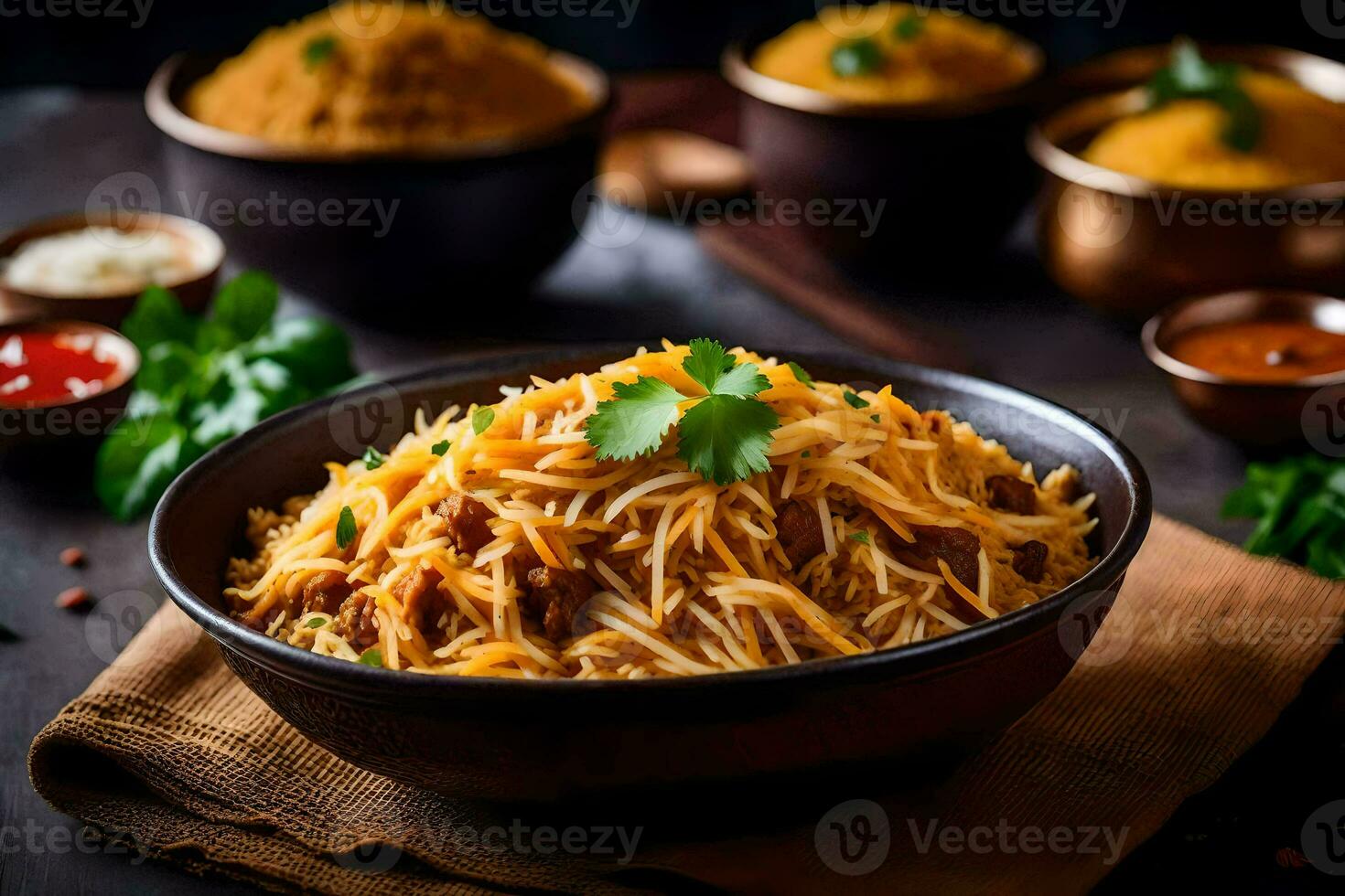 indisch Essen Rezepte zum das Woche. KI-generiert foto