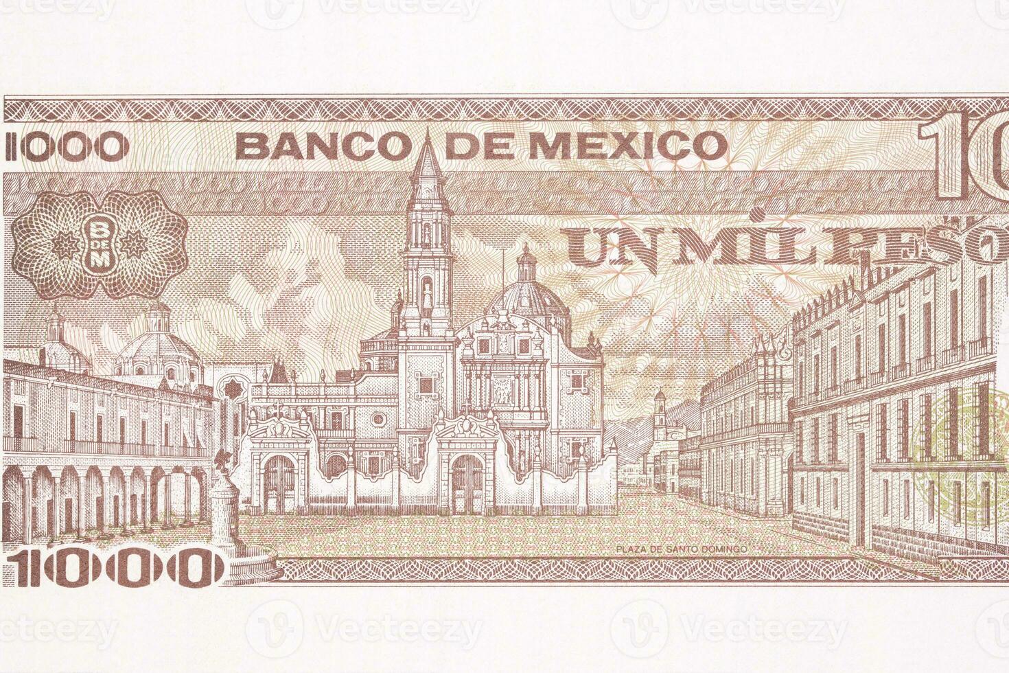 Platz de Santo Domingo von alt Mexikaner Geld foto