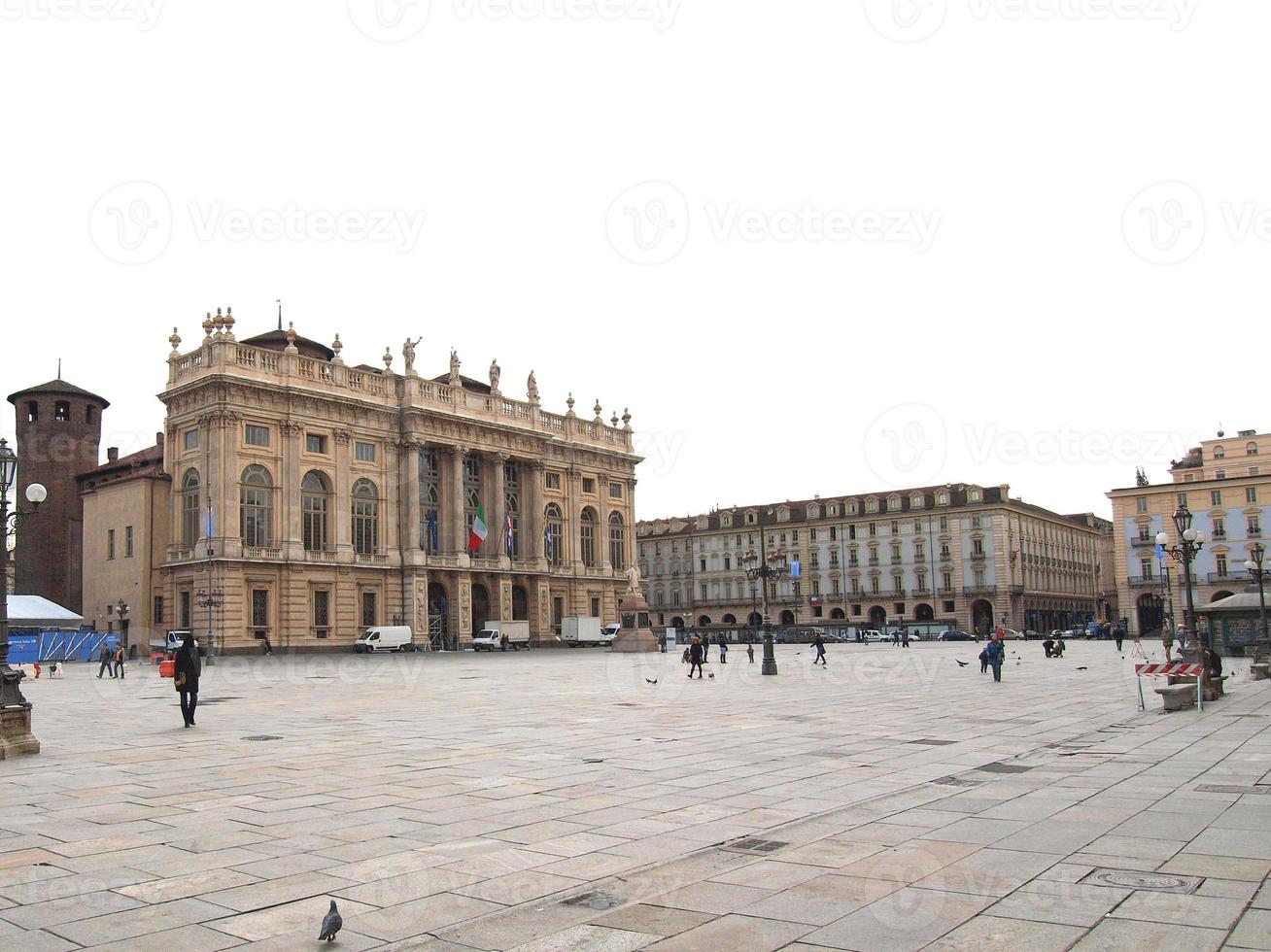 Piazza Castello Zentraler Barockplatz in Turin, Italien foto