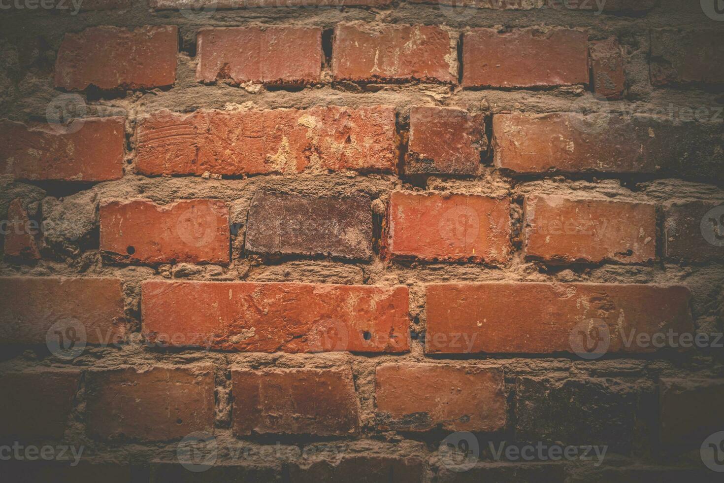 rot Backstein Mauer. Textur von alt braun und rot Backstein Mauer Hintergrund. foto