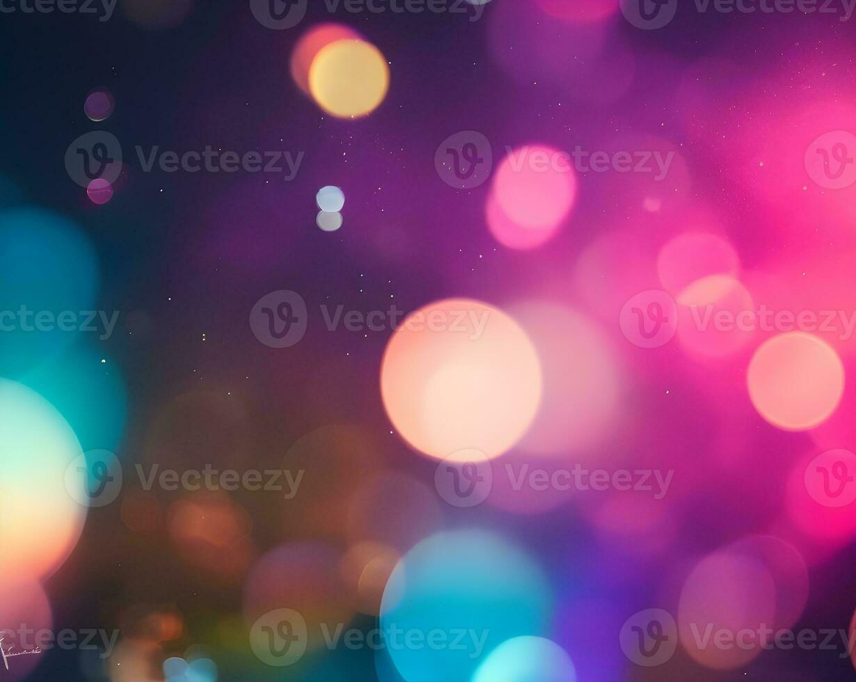 Neon- Bokeh Hintergründe, ai generativ foto