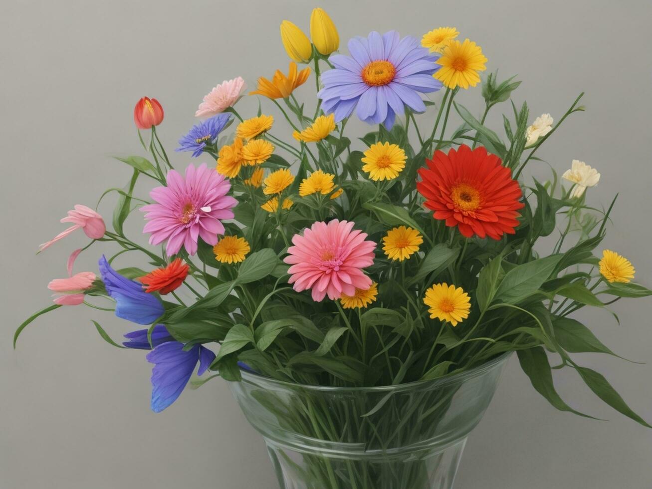 schön Blumen und Blätter auf Weiß Hintergrund ai generiert foto