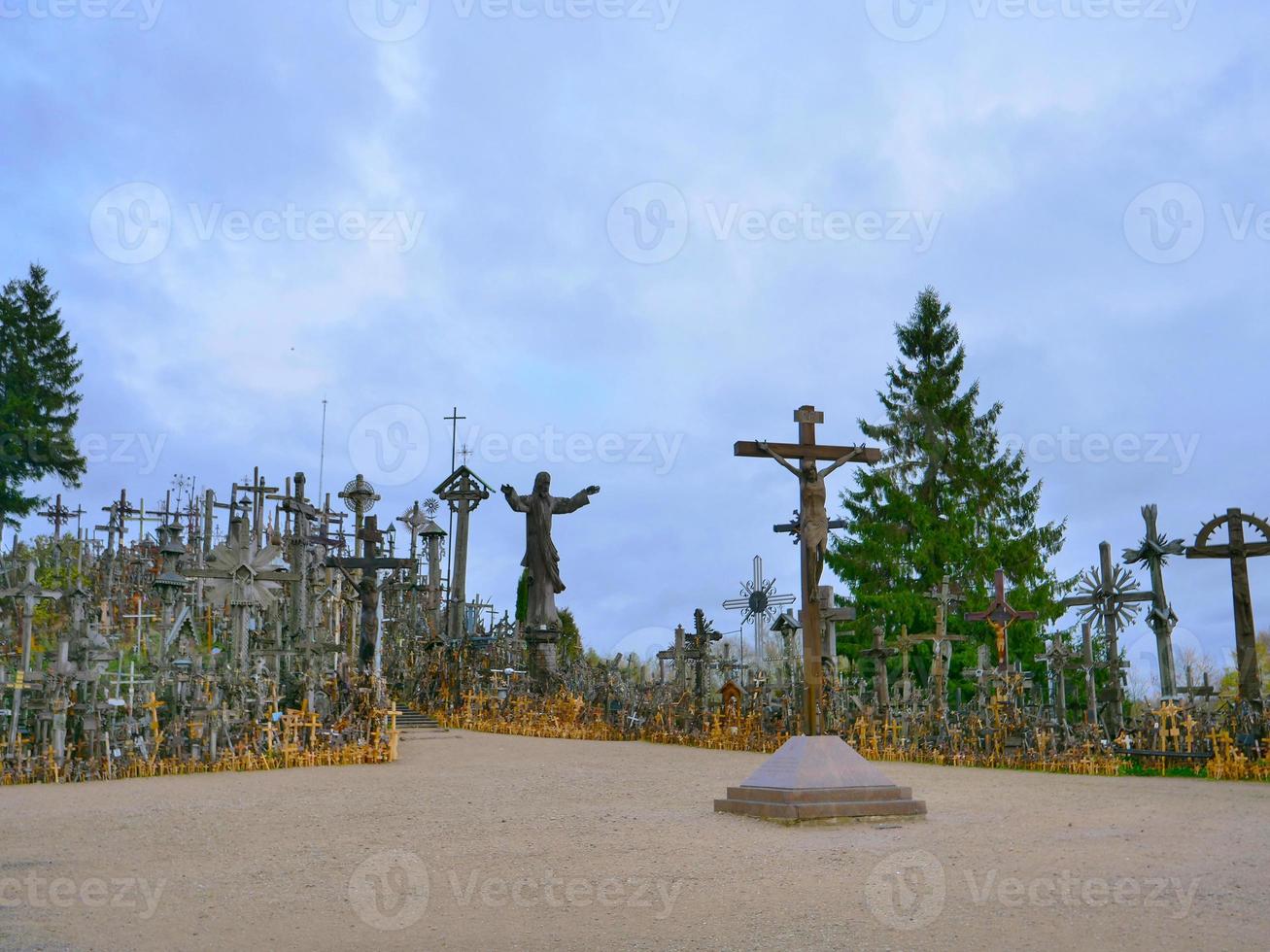 Welterbe Hügel der Kreuze in Litauen foto