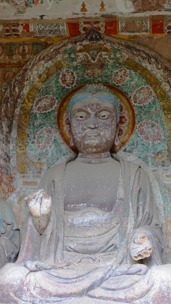 Maijishan-Höhlen-Tempel-Komplex in der Stadt Tianshui, Provinz Gansu, China. foto