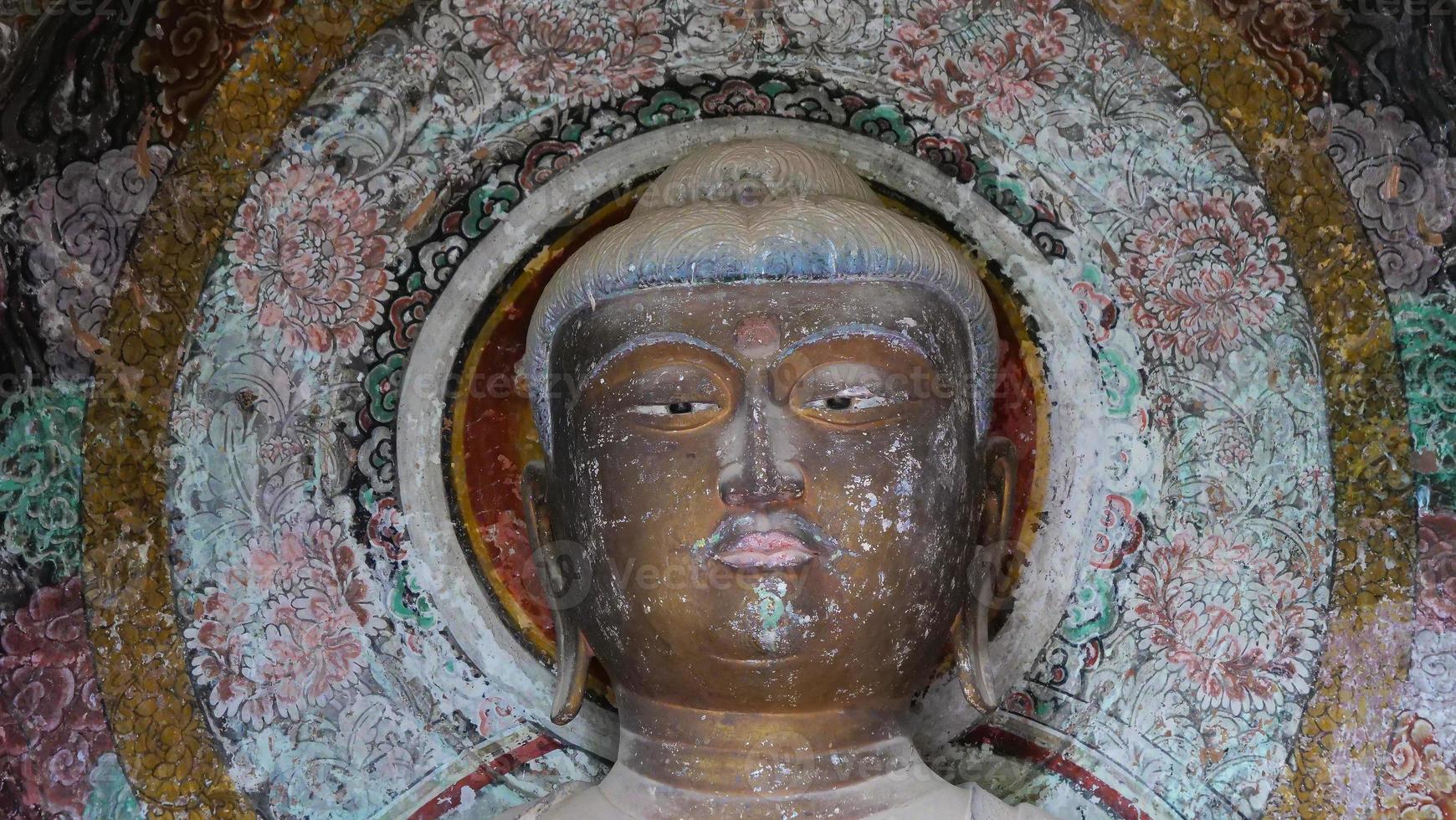 Maijishan-Höhlen-Tempel-Komplex in der Stadt Tianshui, Provinz Gansu, China. foto