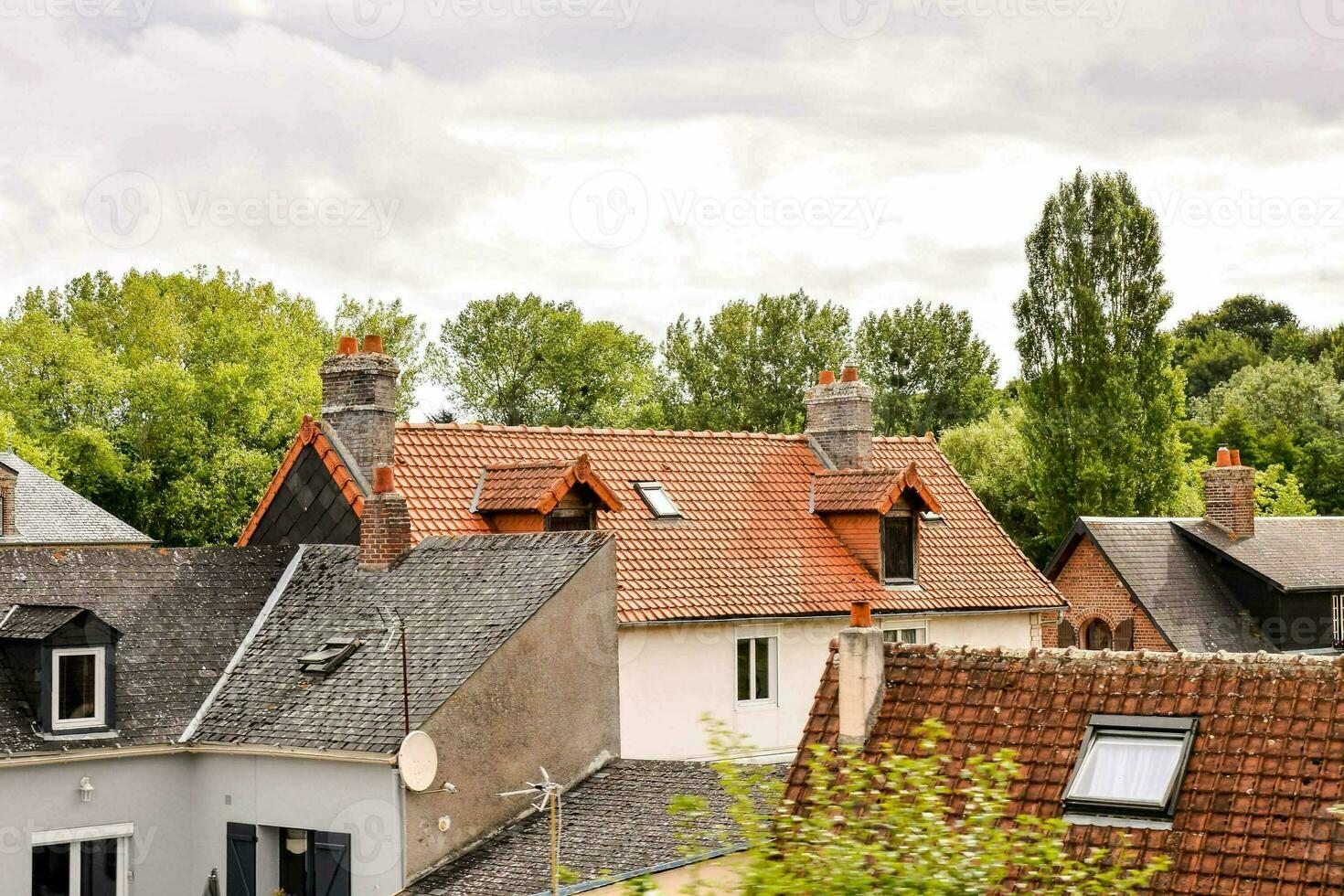 Hintergrund mit Dorf Häuser foto