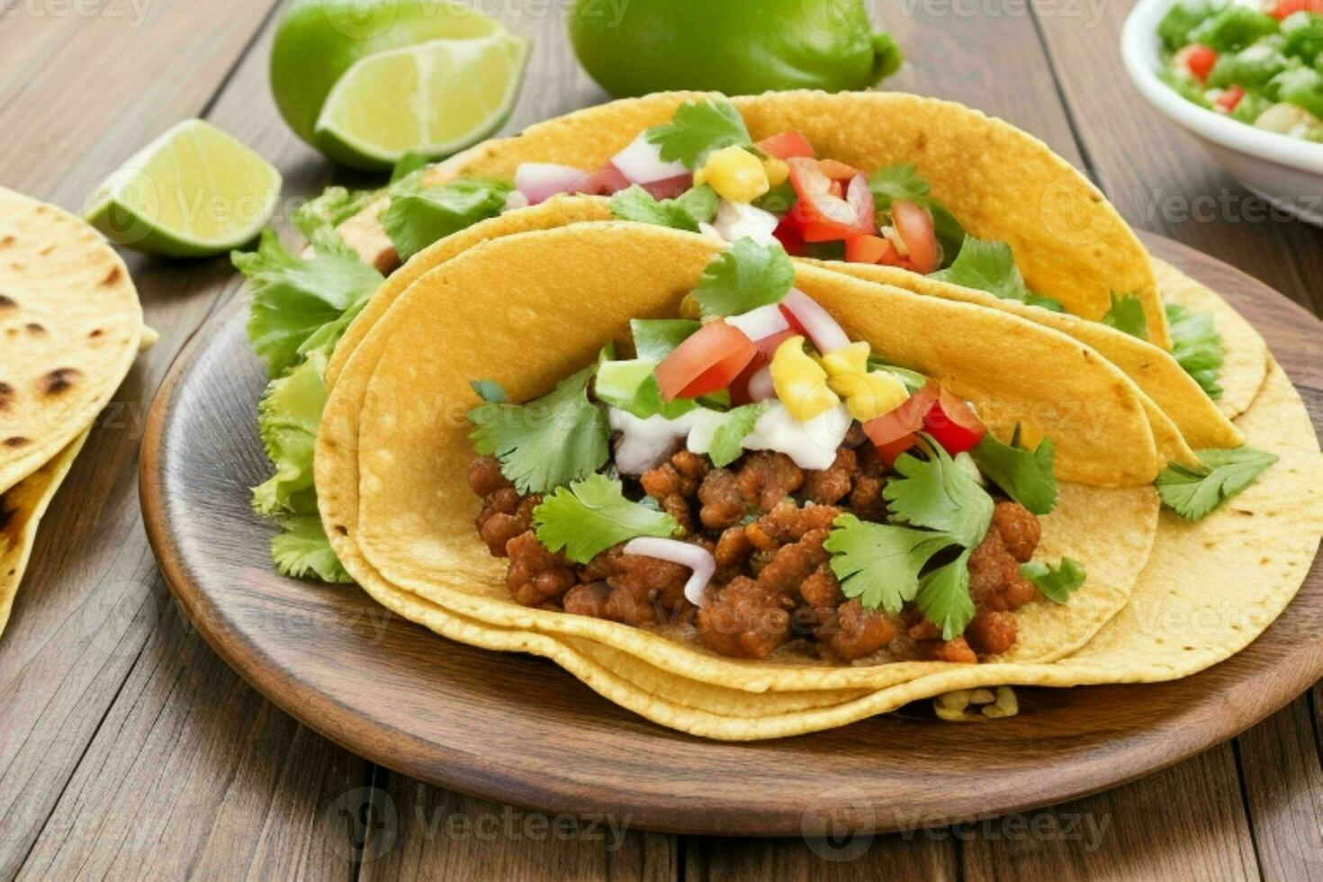 Taco Mexikaner. Hintergrund. ai generativ Profi Foto