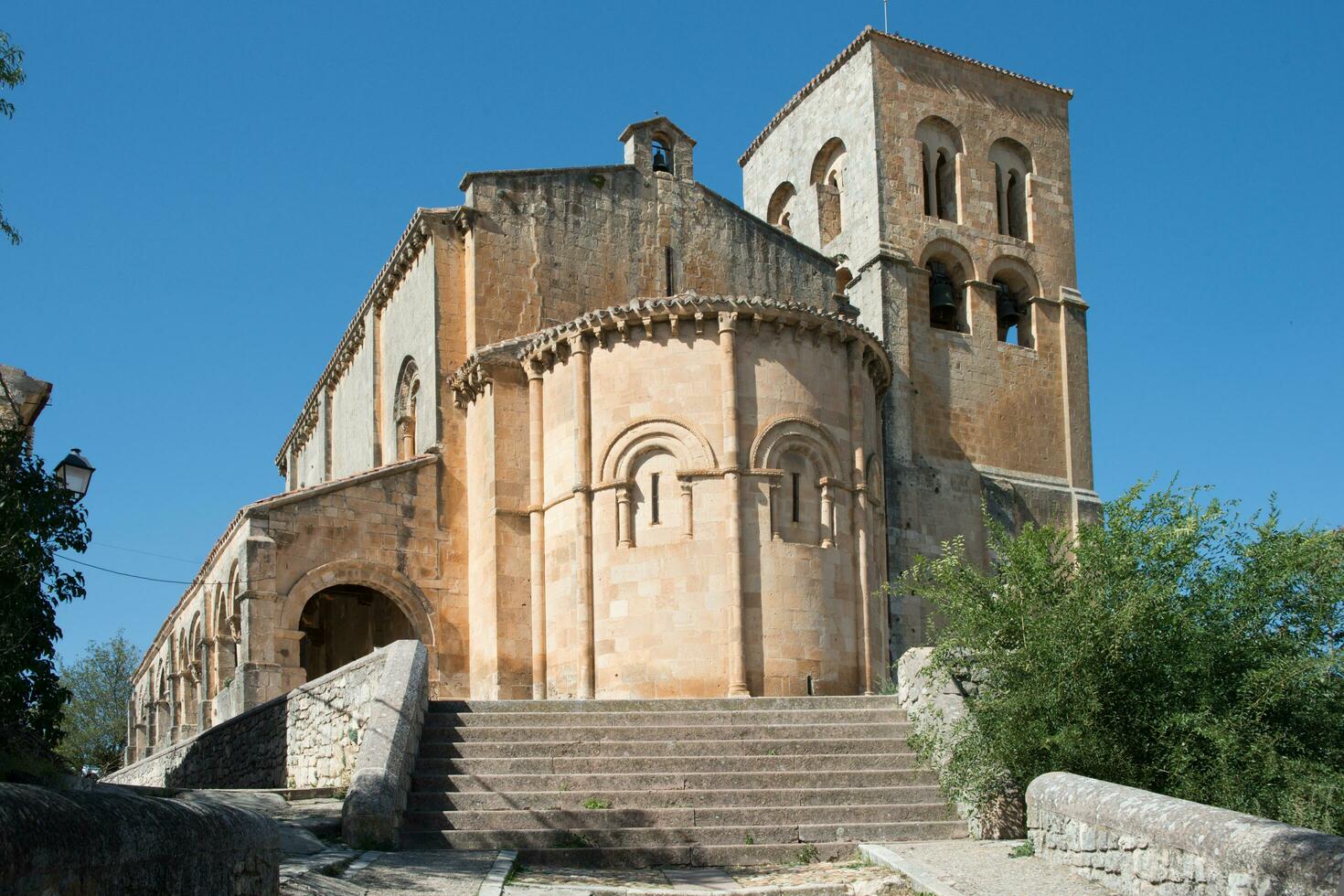Kirche von Heilige Salvador, schön romanisch Gebäude. Sepulveda foto