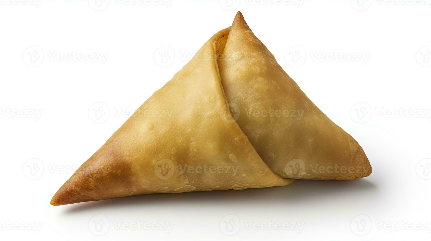 lecker Samosa isoliert auf Weiß Hintergrund. ai generiert. foto