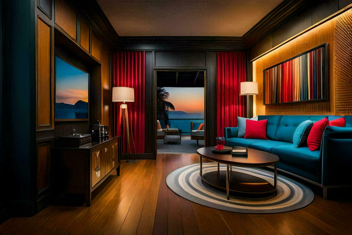 das Suite beim das Ritz Carlton, Phuket. KI-generiert foto