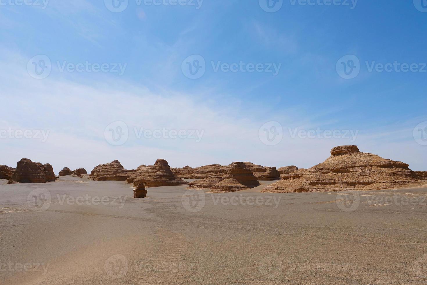 Yardang-Landform in Dunhuang Unesco Global Geopark, Gansu China. foto