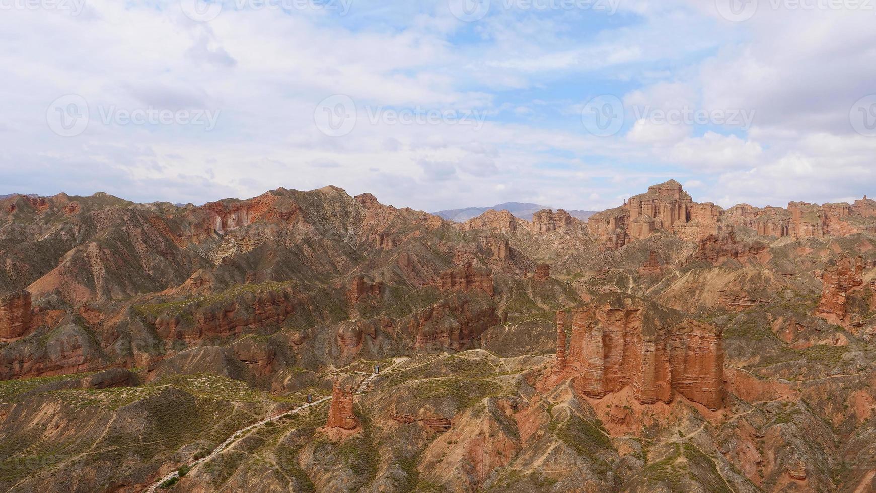 Binggou Danxia Landschaftsgebiet in der Provinz Sunan Zhangye Gansu, China. foto