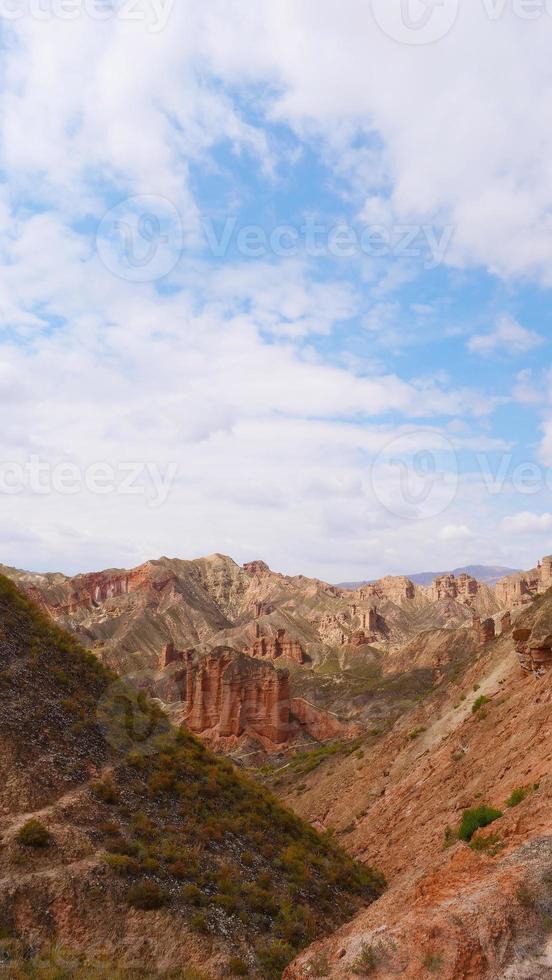 Binggou Danxia Landschaftsgebiet in der Provinz Sunan Zhangye Gansu, China. foto