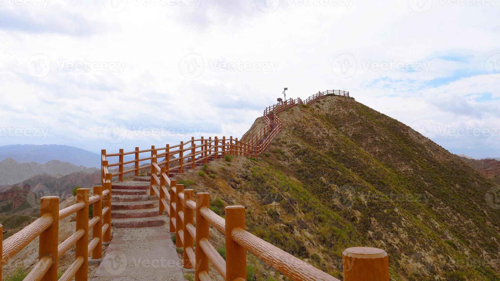 Binggou Danxia Landschaftsgebiet in der Provinz Sunan Zhangye Gansu, China. foto