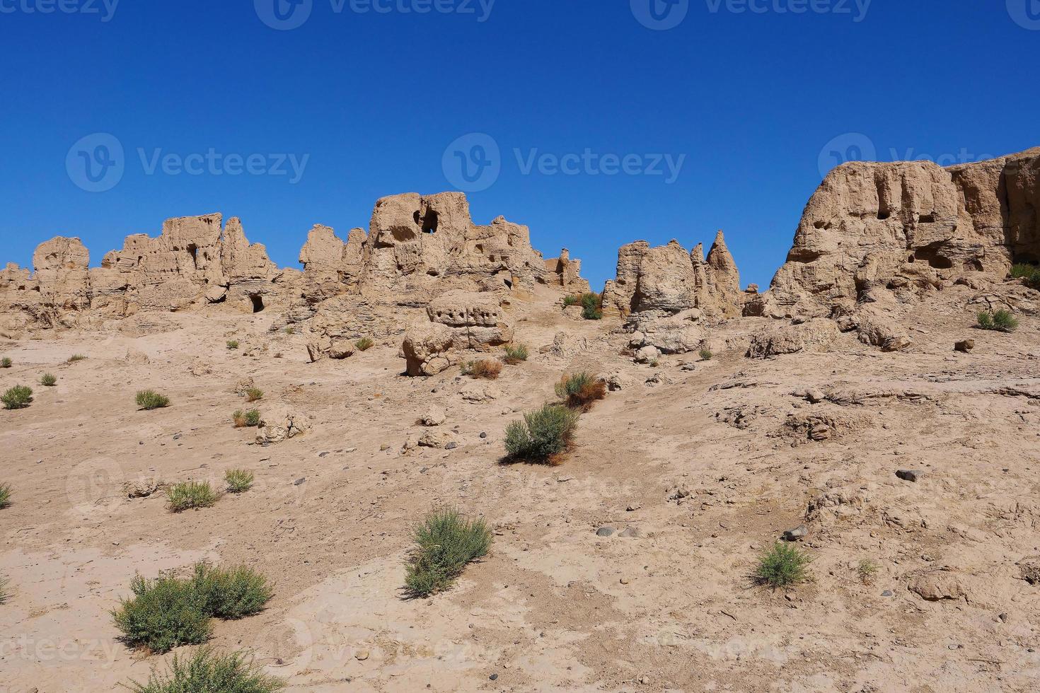 Ruinen von Jiaohe liegen in der Provinz Xinjiang China. foto