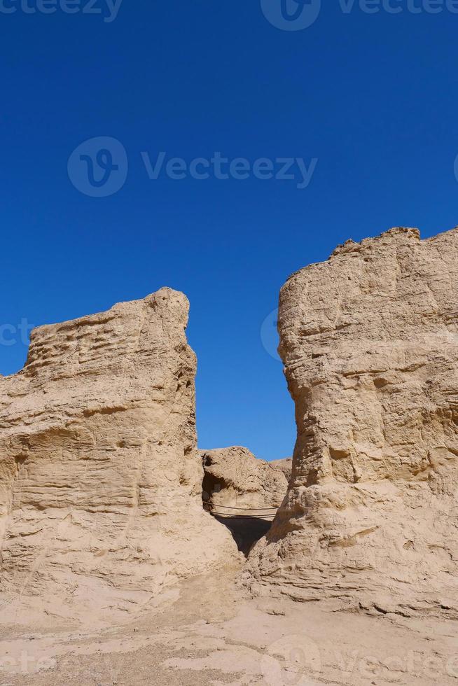 Ruinen von Jiaohe liegen in der Provinz Xinjiang China. foto