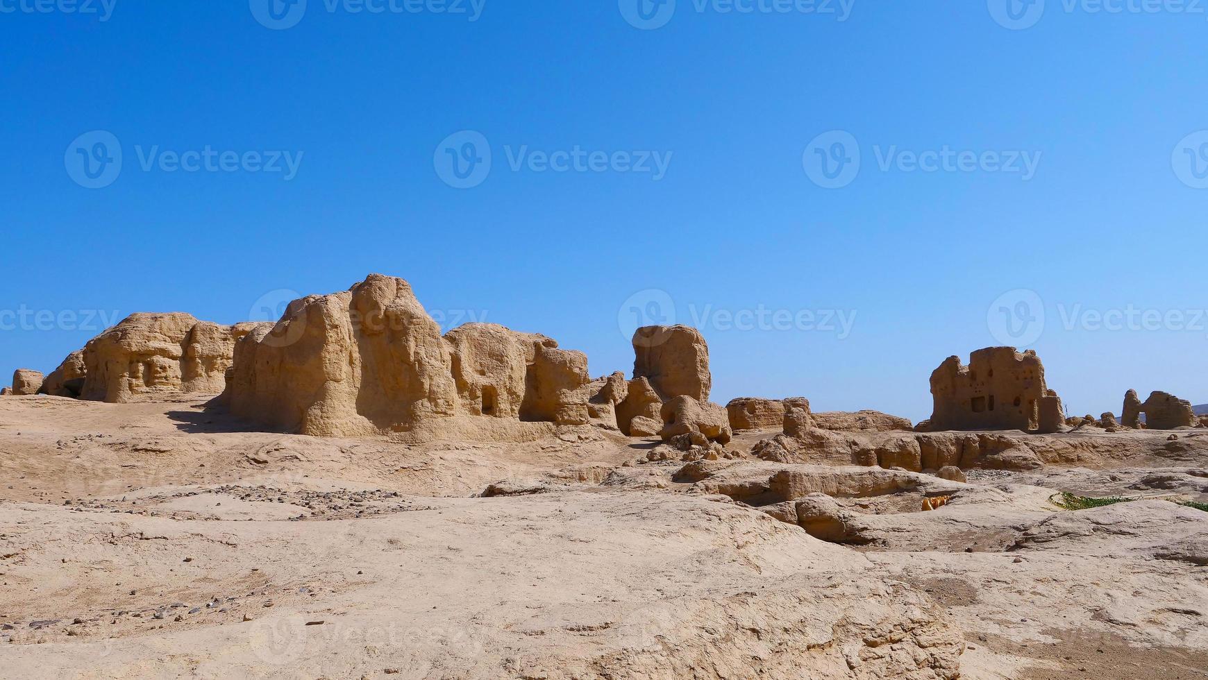 Ruinen von Jiaohe liegen in der Provinz Xinjiang China. foto